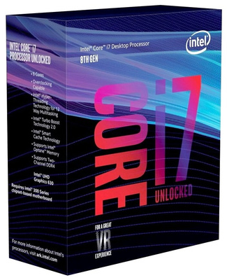 Процессор Intel Core i7-8700K LGA1151 v2, 6 x 3700 МГц