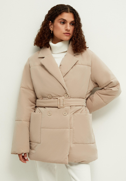 Куртка утепленная Zarina, цвет: бежевый, MP002XW0KD8M — купить в интернет-магазине Lamoda