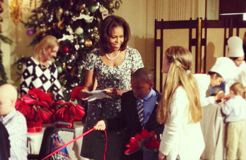 Мишель Обама с детьми