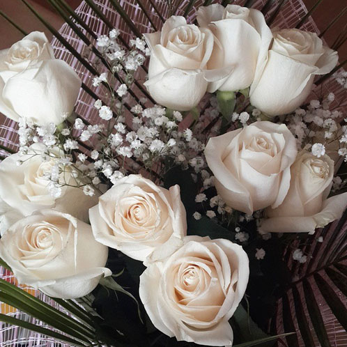 Шикарным букетом белых роз, подаренным любимым, похвасталась участница «Дома-2» Ольга Гажиенко