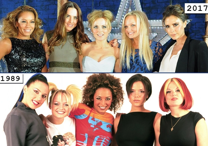 Золотой зуб, блестки и эпатаж: как изменились солистки группы Spice Girls