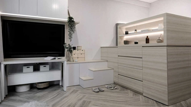 Монохромная квартира 27 м² в Джакарте