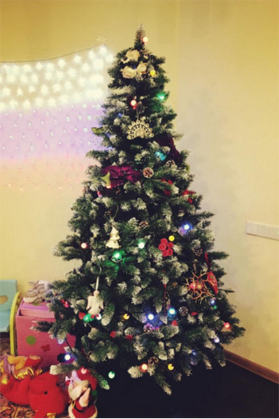 В канун Нового года Елена Исинбаева показала елочку, которую они с мужем Никитой Петиновым нарядили дома для дочки Евы
