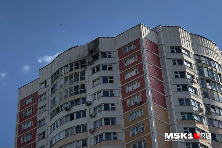 Видео последствий атаки беспилотников на Москву