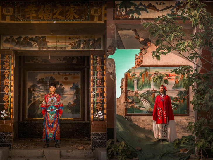 Фотограф запечатлел артистов китайской оперы