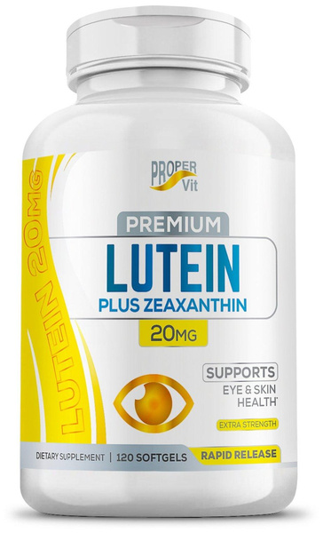 Proper Vit Лютеин зеахантин Lutein 20 мг Plus Zeaxanthin витамины для улучшения зрения 120 капсул