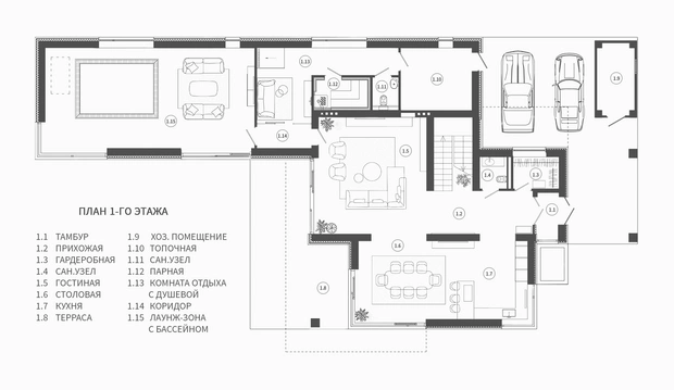 Гармоничный дом под Минском 400 м²