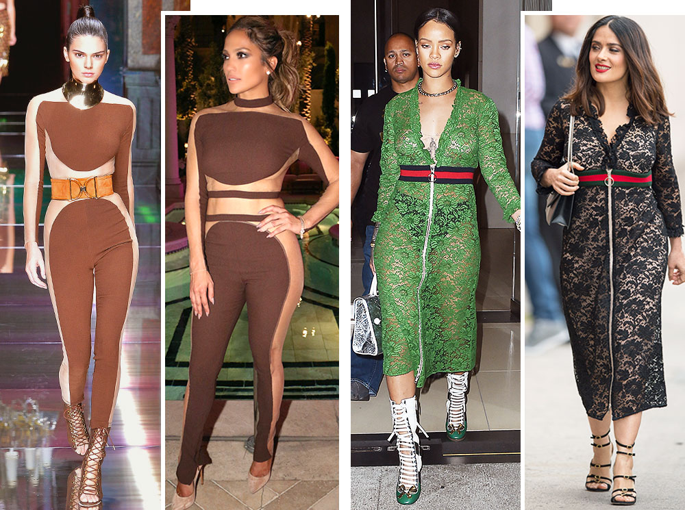 Кендалл Дженнер и Дженнифер Лопес, Рианна и Сальма Хайек | marieclaire.ru